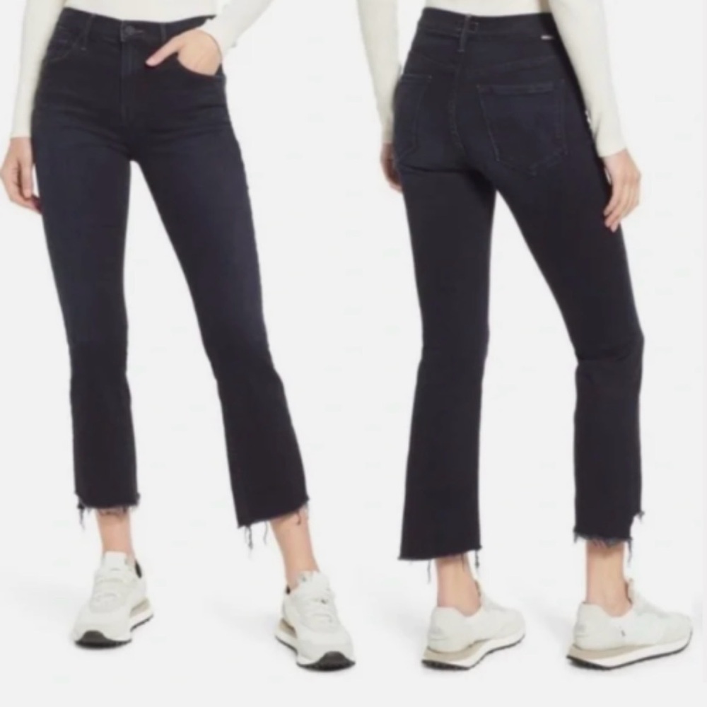 MOTHER The Insider Crop Step Fray Jeans – Night in Venice, Size 26